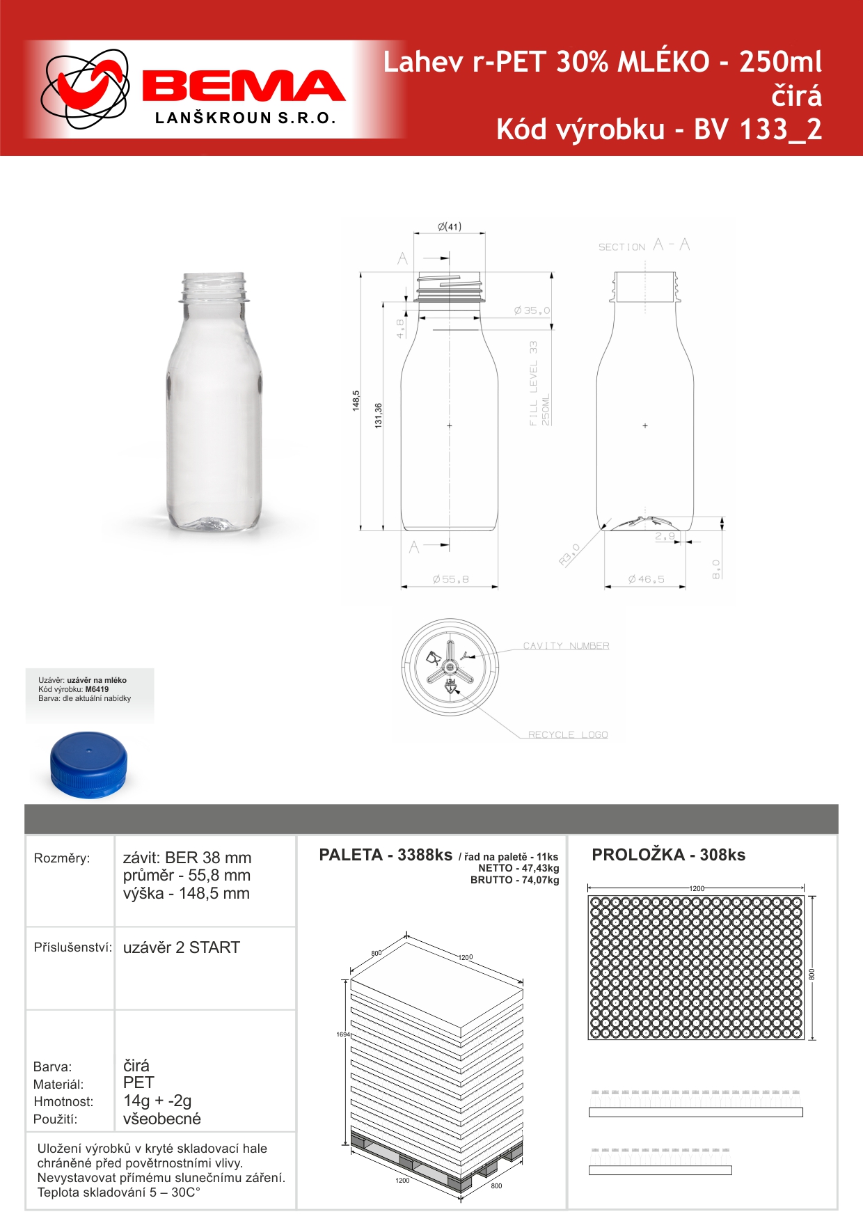 PET MLÉKO 250ml CIRA-25-02-2025